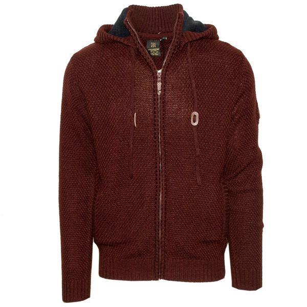 Ανδρική Ζακέτα Πλεκτή "United Kingdom" Van Hipster Bordeaux πρόσοψη - eguana.gr