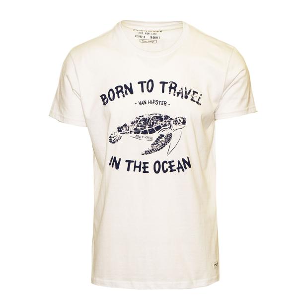 Ανδρικό T-Shirt "Born To Travel" Van Hipster - eguana.gr