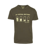 Ανδρικό T-Shirt "My Social Battary" Van Hipster - eguana.gr