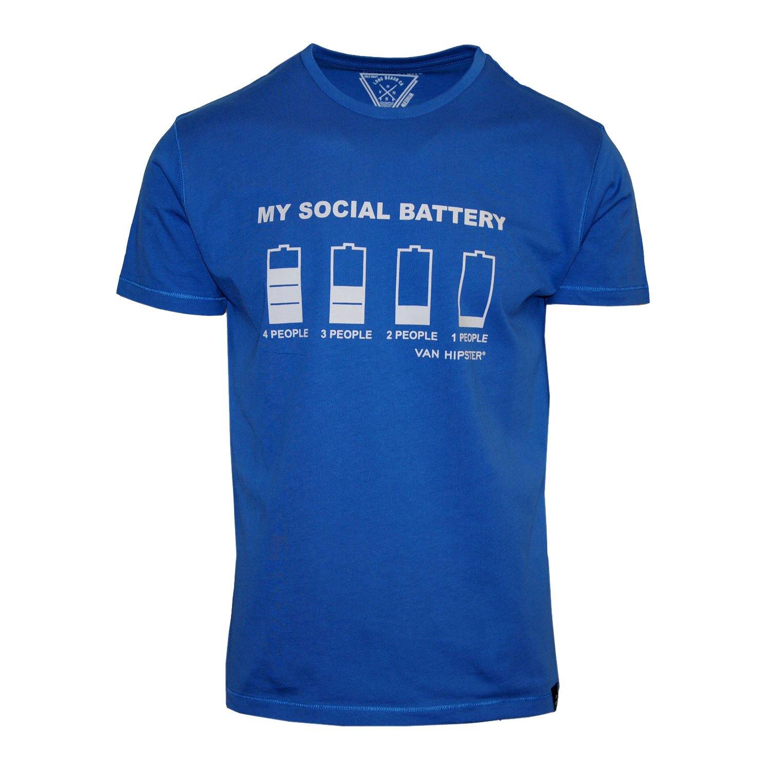 Ανδρικό T-Shirt "My Social Battary2" Van Hipster - eguana.gr