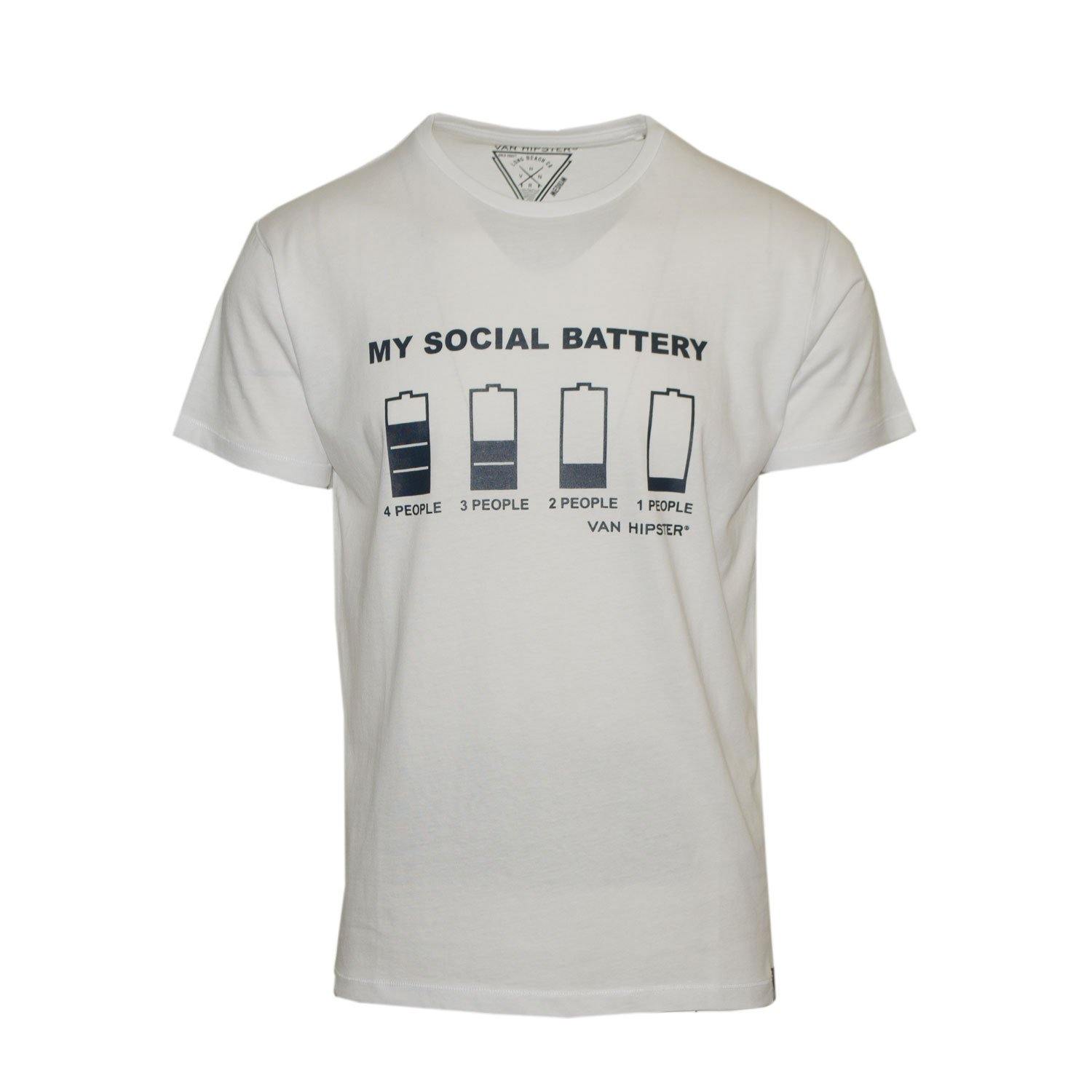 Ανδρικό T-Shirt "My Social Battary2" Van Hipster - eguana.gr