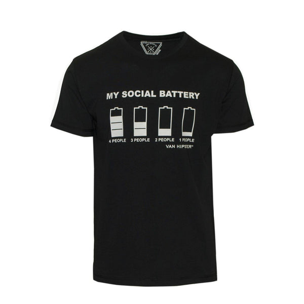 Ανδρικό T-Shirt "My Social Battery2" Van Hipster-eguana.gr