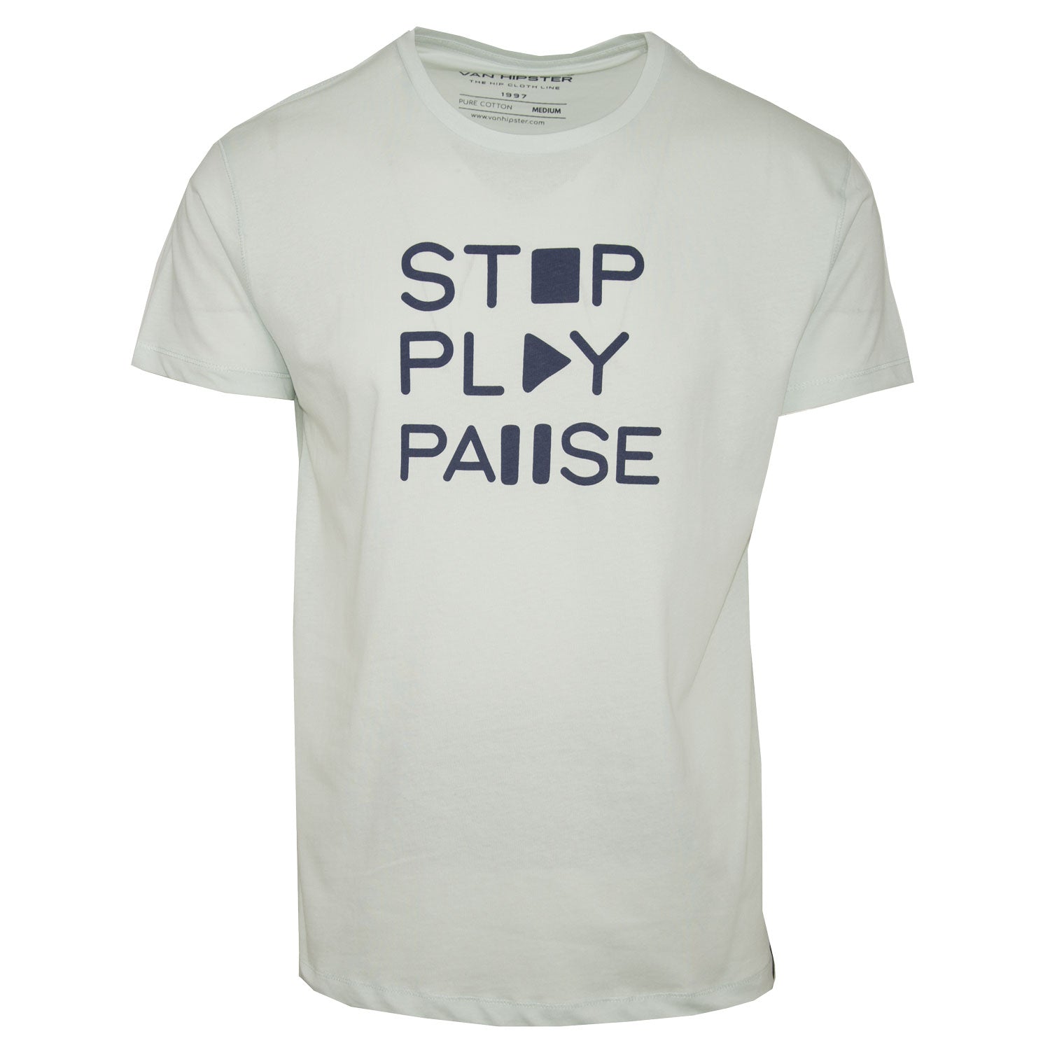 Ανδρικό T-Shirt "Play-Stop-Pause" Van Hipster-eguana.gr