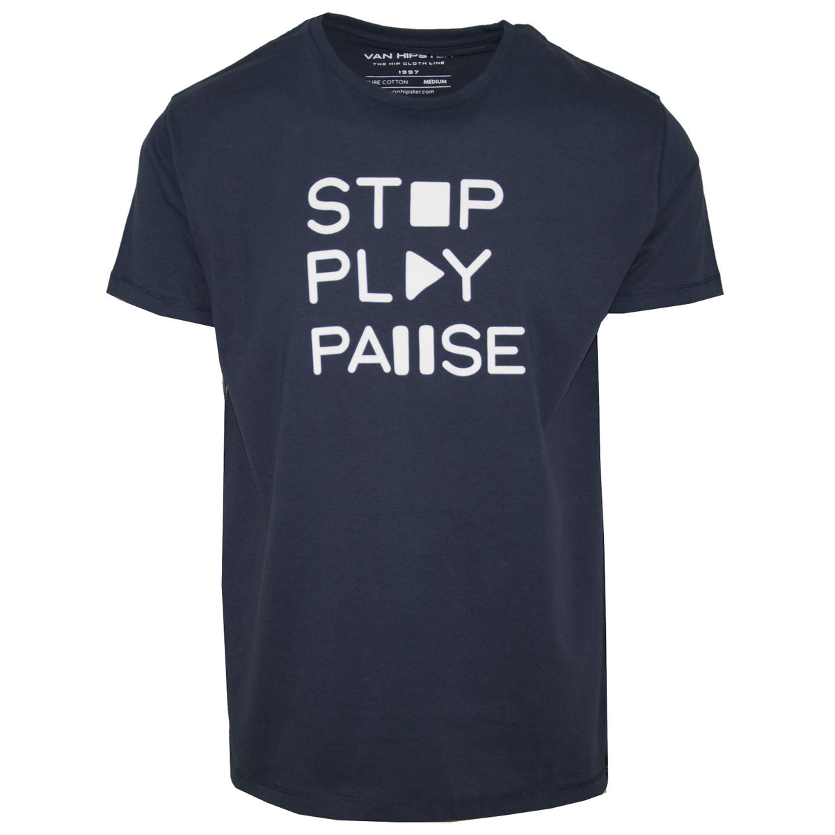 Ανδρικό T-Shirt "Play-Stop-Pause" Van Hipster-eguana.gr